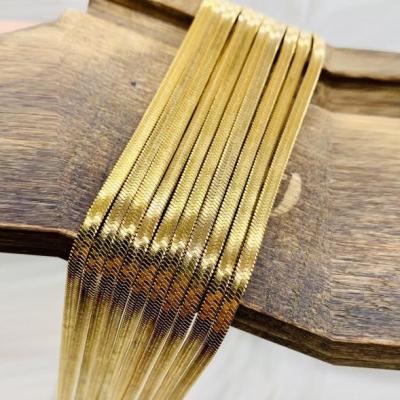 زنجیر استیل 45سانتی طرح ماری 4میل رنگ طلایی