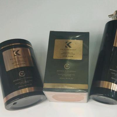 پک شامپو و ماسک مو کراتین کویین ( مشکی طلایی)
