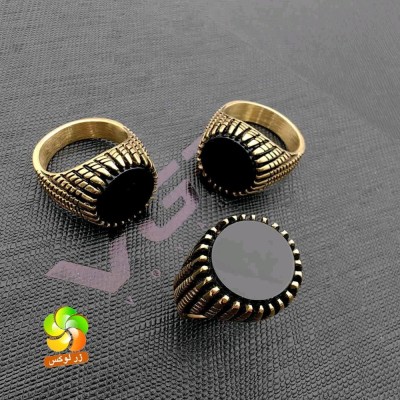 انگشتر سنگ مشکی مردانه
