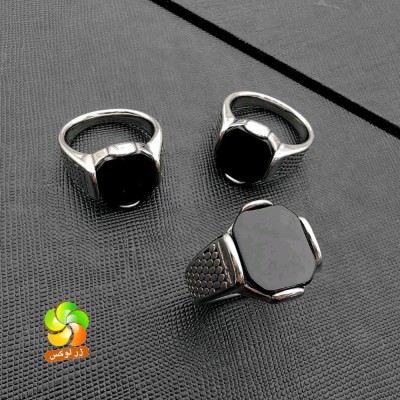 انگشترسنگ مشکی مردانه