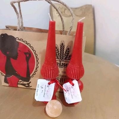 شمع دست ساز طرح گلابدون (سرمه دان )