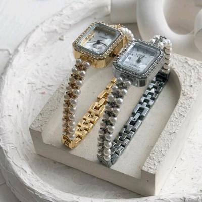 ساعت زنانه مرواریدی صفحه صدفی، شیک، مجلسی