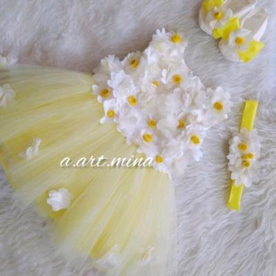 پیراهن خوشگل دخترانه یکسال طرح گل