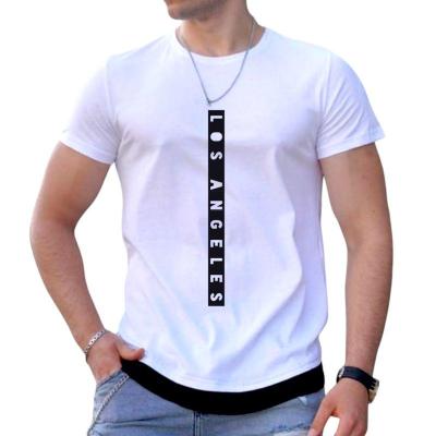 تیشرت مردانه سفید جنس پنبه لس آنجلس mk22