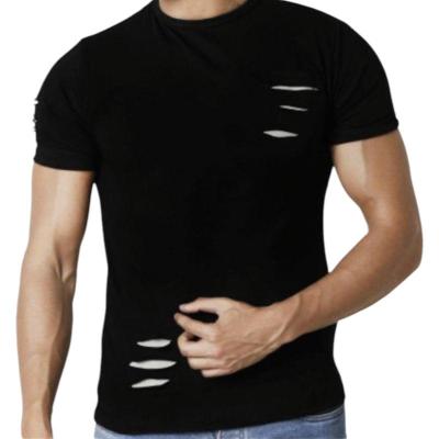 تیشرت مشکی مردانه یقه گرد زاپ دار جنس 100% پنبه ترک