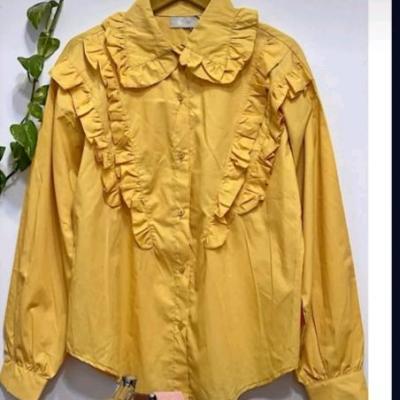 شومیز خردلی فری سایز