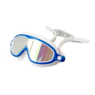 عینک و ماسک شنا بچه گانه با فریم بزرگ sports gear مدل S-1025(سفید/آبی)