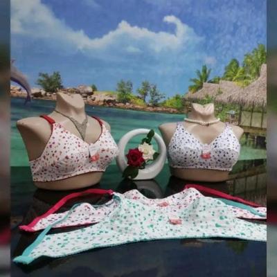 سوتین نخ پنبه دولایه طرح قلبی-154658