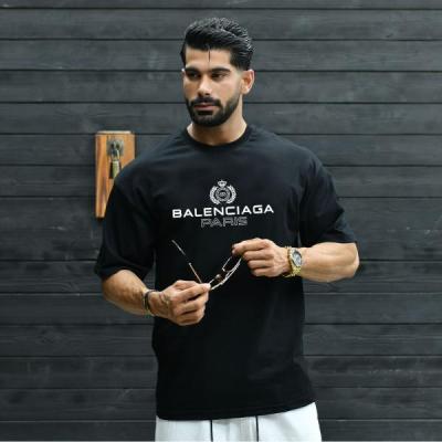 تیشرت قواره دار بالنسیاگا پاریس رنگ مشکی مردانه و دخترانه