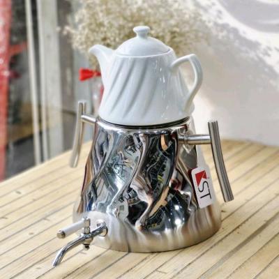 کتری قوری استیل و کف چدن برند kst