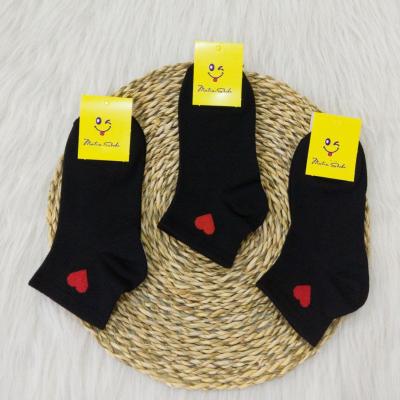 یک جین ( 12 جفت )جوراب ساق کوتاه زنانه طرح قلب