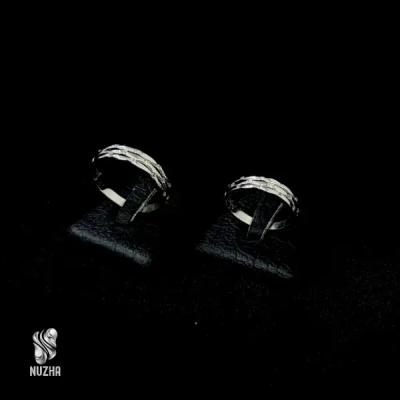 حلقه ست نقره زنانه ومردانه کدhs1016