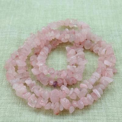 ریسه سنگ رز کوارتز شکسته (طول ریسه 40 سانتیمتر است)-156061