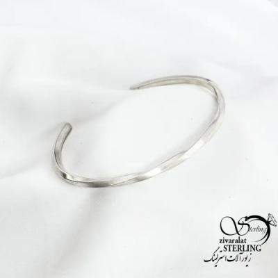 دستبند النگویی مردانه نقره عیار925 کد 18357