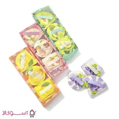 ست 3 تایی پاف آرایشی میوه ای