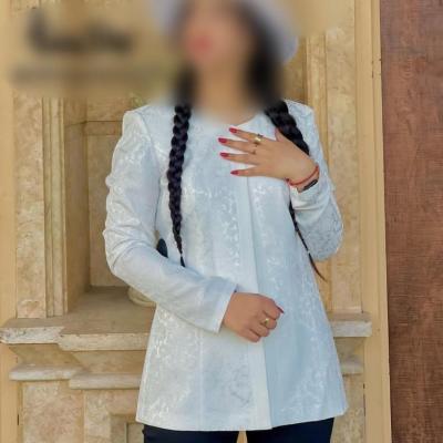 کت زنانه مجلسی ژاکارد سفید