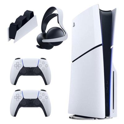 کنسول بازی سونی مدل PlayStation 5 Slim ظرفیت یک ترابایت ریجن 2016A اروپا به همراه دسته اضافی و پایه شارژر و هدست Elite