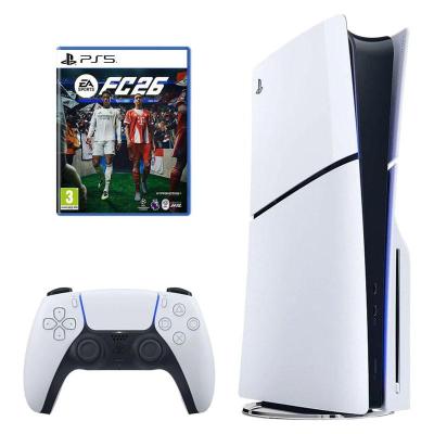 کنسول بازی سونی مدل PlayStation 5 Slim ریجن اروپا سری 2016A نسخه دیسک‌خور ظرفیت یک ترابایت به همراه بازی EA SPORTS FC 26