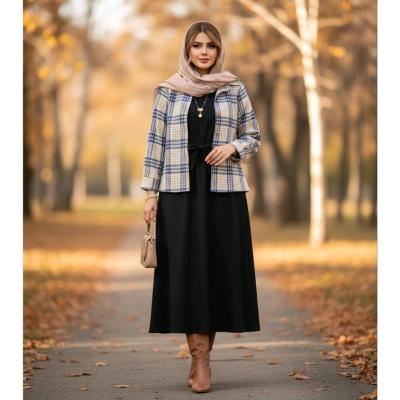 ست کت سارافون زنانه مدل کیمیا جنس کت پشمی موهردار+سارافون مخمل کبریتی