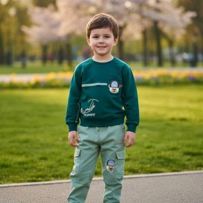 ست بلوز شلوار پسرانه بلوز دورس و شلوار کتان با کیفیت