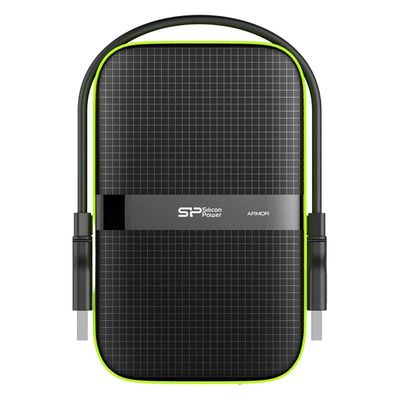 هارد اکسترنال سیلیکون پاور مدل Armor A60 ظرفیت دو ترابایت دارای رابط USB Type-A 3.2