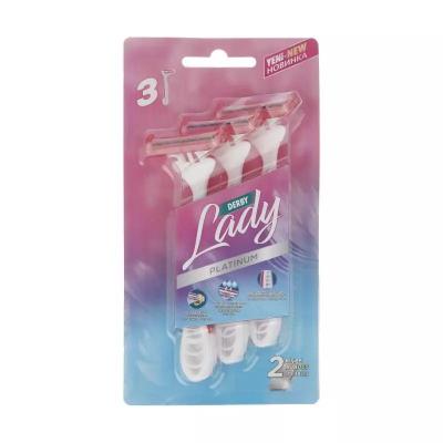 تیغ اصلاح 2 لبه لیدی پلاتینیوم بسته 3 عددی