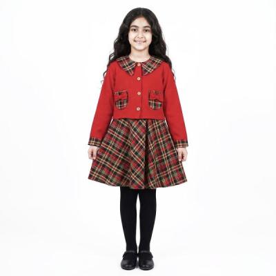 کت دامن دخترانه کشمیر رنگ قرمز کد 10939