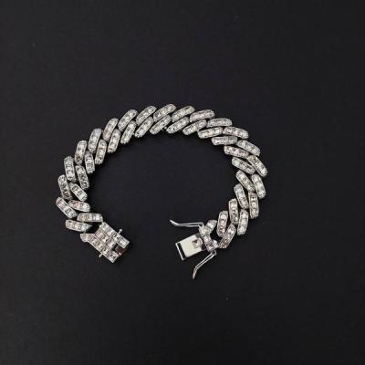 دستبند فول نگین نقره ای