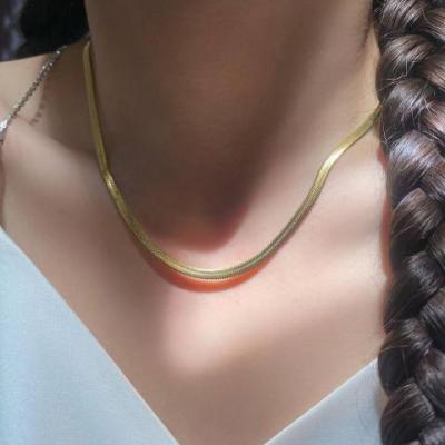 زنجیر استیل 45سانتی طرح ماری 3میل رنگ طلایی