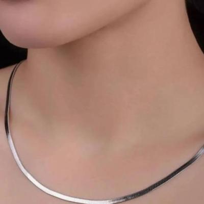 زنجیر استیل 45سانتی طرح ماری 3میل رنگ نقره ای