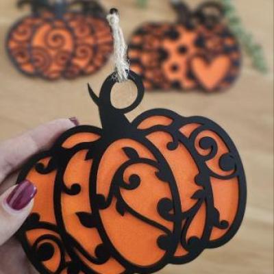 آویز دکوری طرح کدو دو تکه