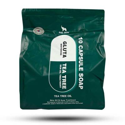 صابون کپسولی فیل اسکین مدل گلوتا روشن کننده با روغن درخت چای
