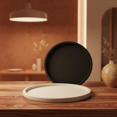 ست سینی دکوراتیو چوبی مدل اکلین — قطر 30 سانتی‌متر