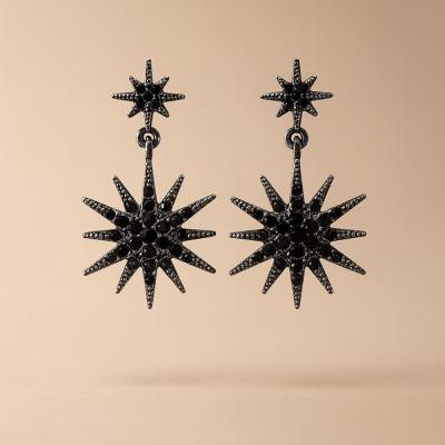 گوشواره مشکی ستاره دریایی استایل لاکچری