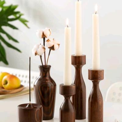 جاشمعی سه تایی چوبی