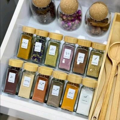 بانکه ادویه پیرکس درب بامبو وارداتی (ارتفاع 11)