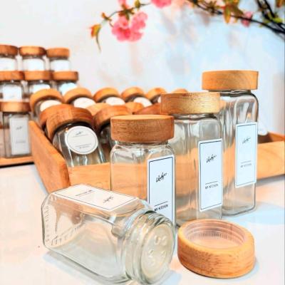 بانکه ادویه درب چوبی 16 سانت