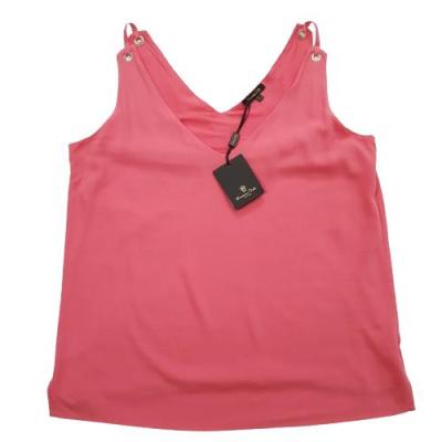 تاپ مجلسی صورتی دو لایه آستردار ، جنس پارچه فوق العاده با کیفیت