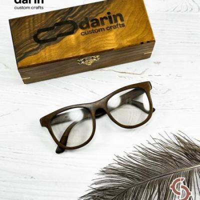 عینک دست ساز چوب گردو ماژان برند دارین 013 – DARIN MAZHAN