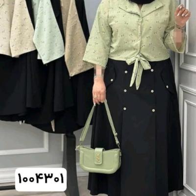 ست شومیز و دامن گلریز