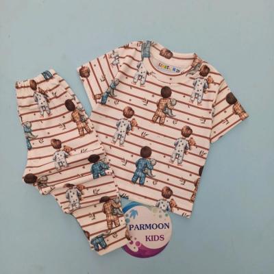 ست راحتی بچگانه نخ پنبه طرح پسر نه ماه تا هشت سال