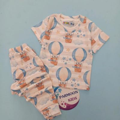 ست راحتی بچگانه تدی بالن سوار نخ پنبه هشت ماه تا هشت سال