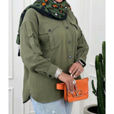 مانتو اسپرت زنانه نخ پنبه مدل مدل آیوا بازو سگک دار جدید تابستانی