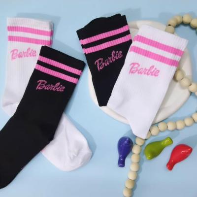 جوراب ساق بلند طرح باربی