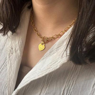 گردنبند تیفانی طرح طلا فول استیل