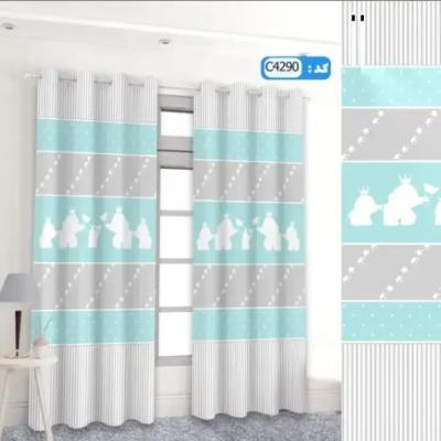 پرده تصویری طرح فیل های تاجدار برند پرنا