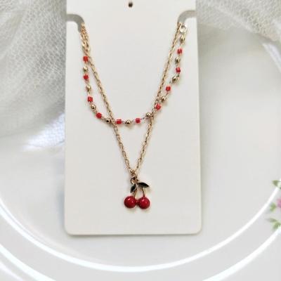 پک دو عددی دستبند پابند گیلاس طلایی شیک و زیبا