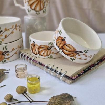 ست پذیرایی سرامیکی پاییزی با طرح کدو