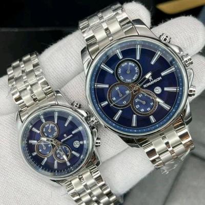 ساعت مچی ست زنانه و مردانه رومانسون رنگبندی صفحه آبی ROMANSON