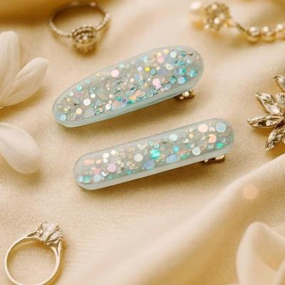 گیره رزینی اکلیلی نقره ای